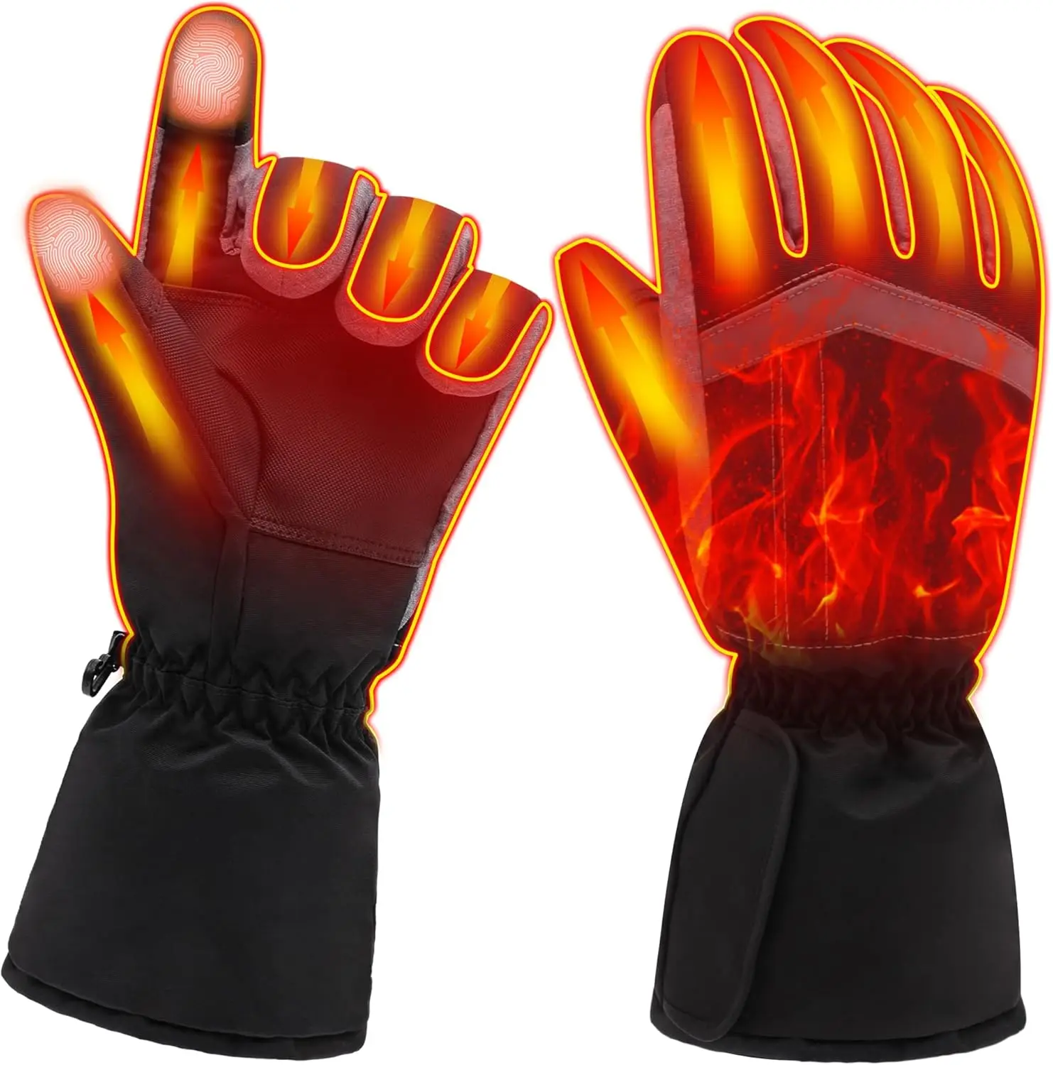 

Heated Gloves 5V 5000mAh Rechargeable Touchscreen Waterproof Winter Gloves for Men Women