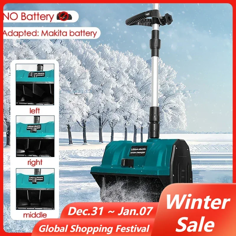 2024 Winter Brushed Electric Snowplow Lithium Electric Snow Sweeper Cordless Snow Shovel Courtyard Street For Makita Battery