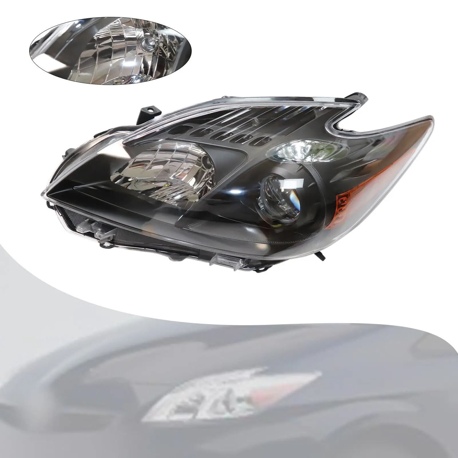 

Фара водителя в сборе для Toyota Prius 2010-2011 гг., левая сторона, черная линза