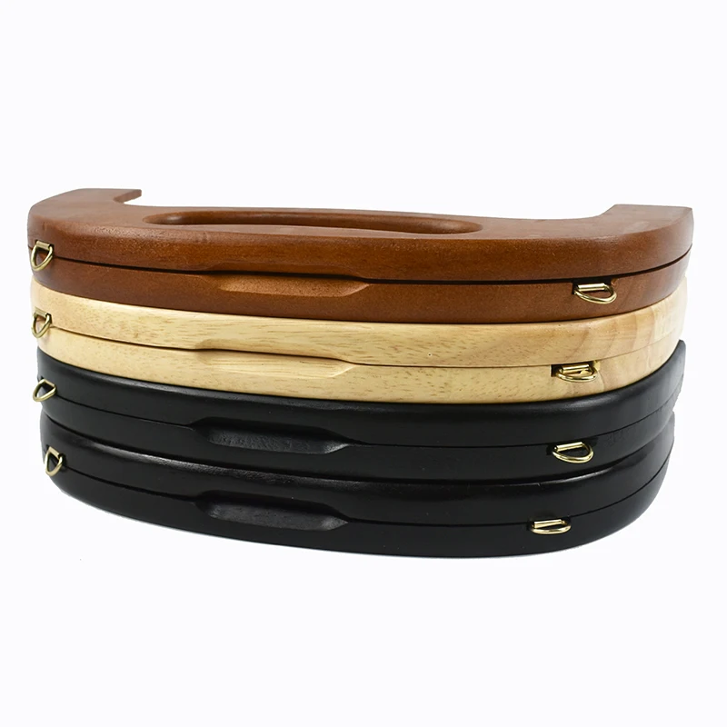 1/2Pcs Deepeel 24cm Holzgriffe Tasche Geldbörse Rahmen Verschluss Kuss Verschluss Frauen Handtasche Nähen Klammern häkeln Taschen DIY Zubehör – Detail 6