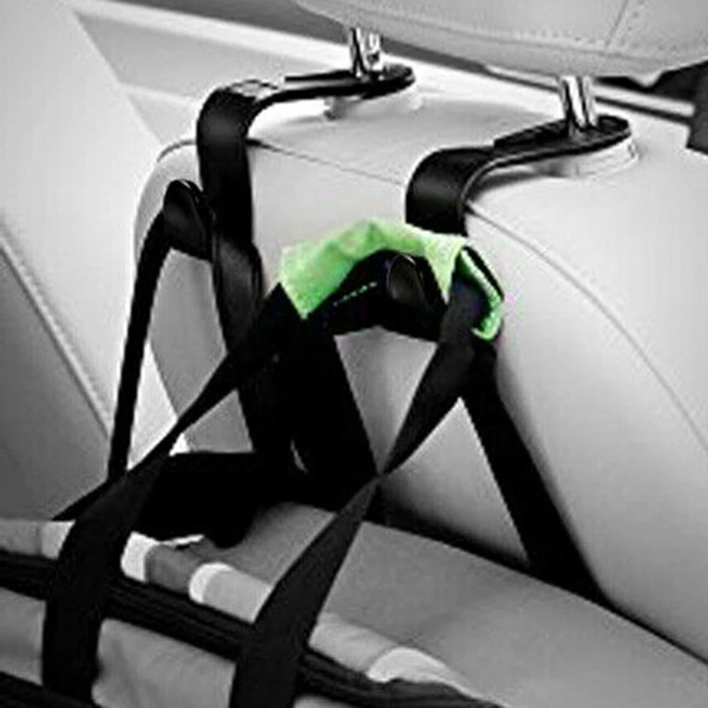 4PCS Car Seat Headrest Hook For Auto Rear Seat Organizer Hanger Storage Holder For Handbag Purse Bags Clothes Coats