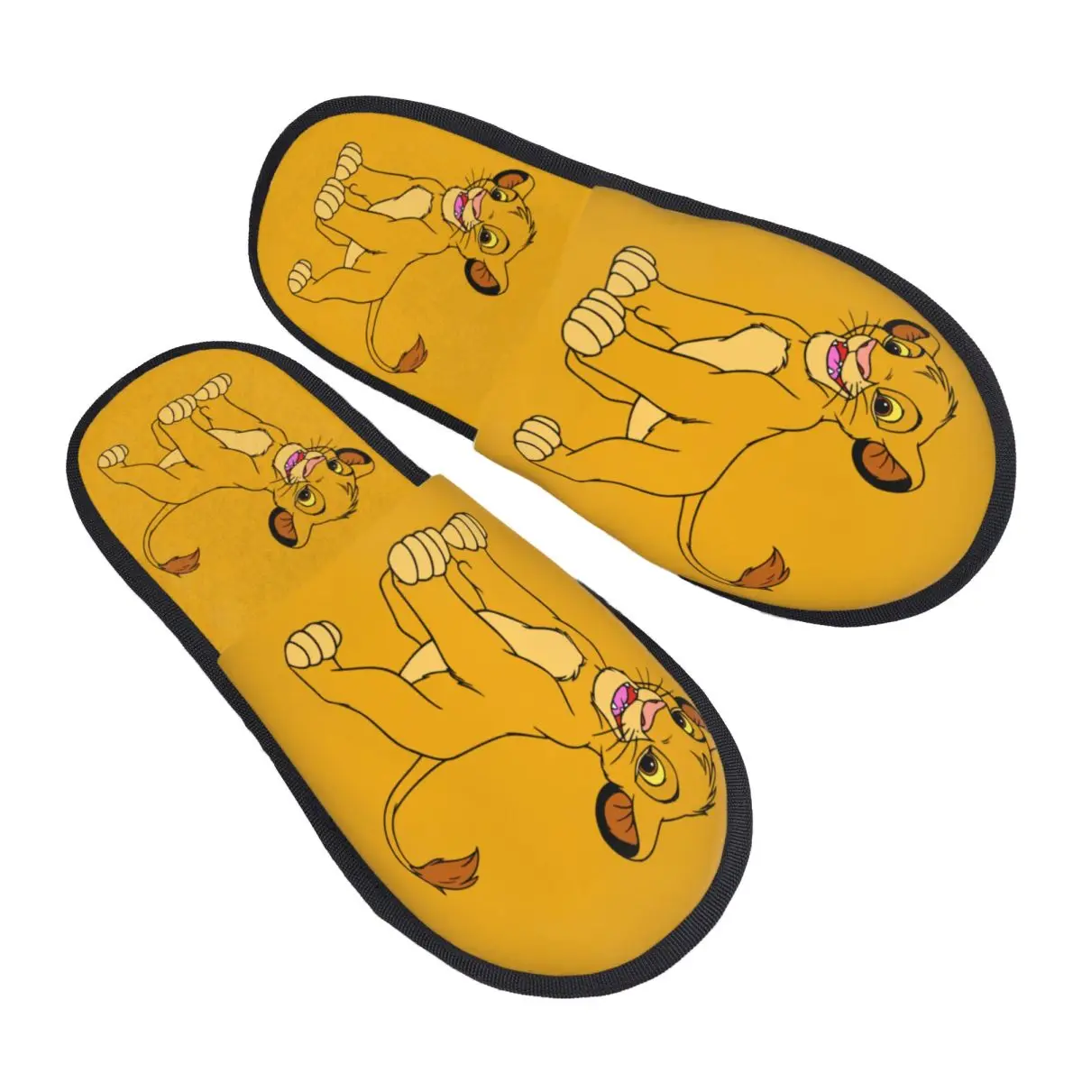 Custom Print Women Simba Nala The Lion King House Slippers Cozy Warm Pumbaa Memory Foam Fluffy Slipper Indoor Outdoor Shoes