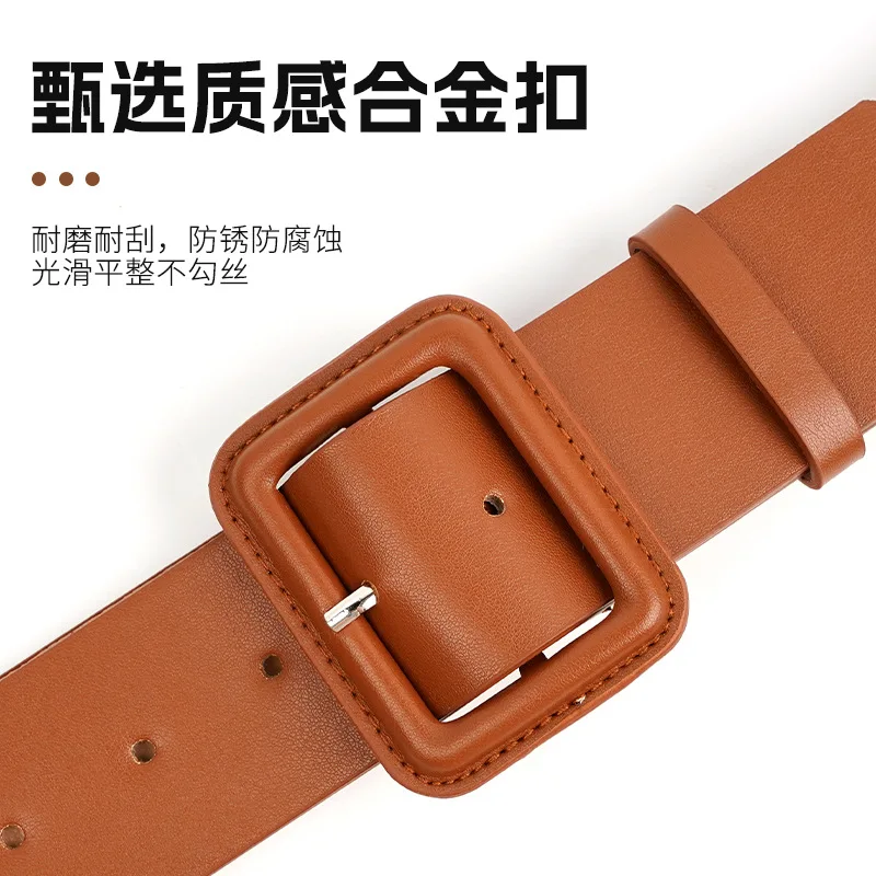 Jupes pour femmes de haute qualité avec ceintures, ceintures larges simples pour femmes, ceintures en cuir PU, marque de créateur à la mode et luxueuse