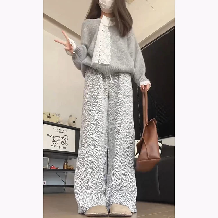 ay Wide Leg Pants Women's Early Autumn 2025 New Korean Sle Faion Casual Long Pants Dra High Waist Straight Leg Pants