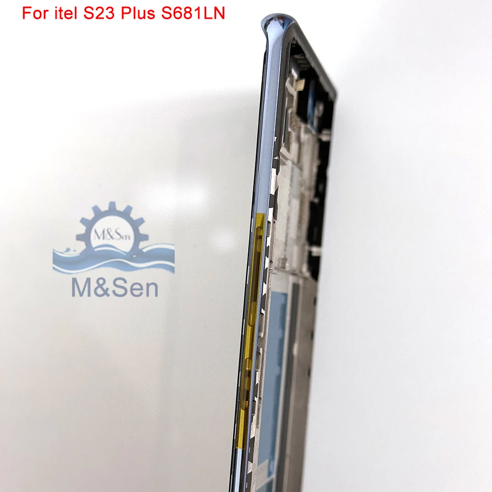 Original For itel S23+/S23 Plus S681LN LCD Display Screen Touch Panel Digitizer For itel S23 S665L Frame