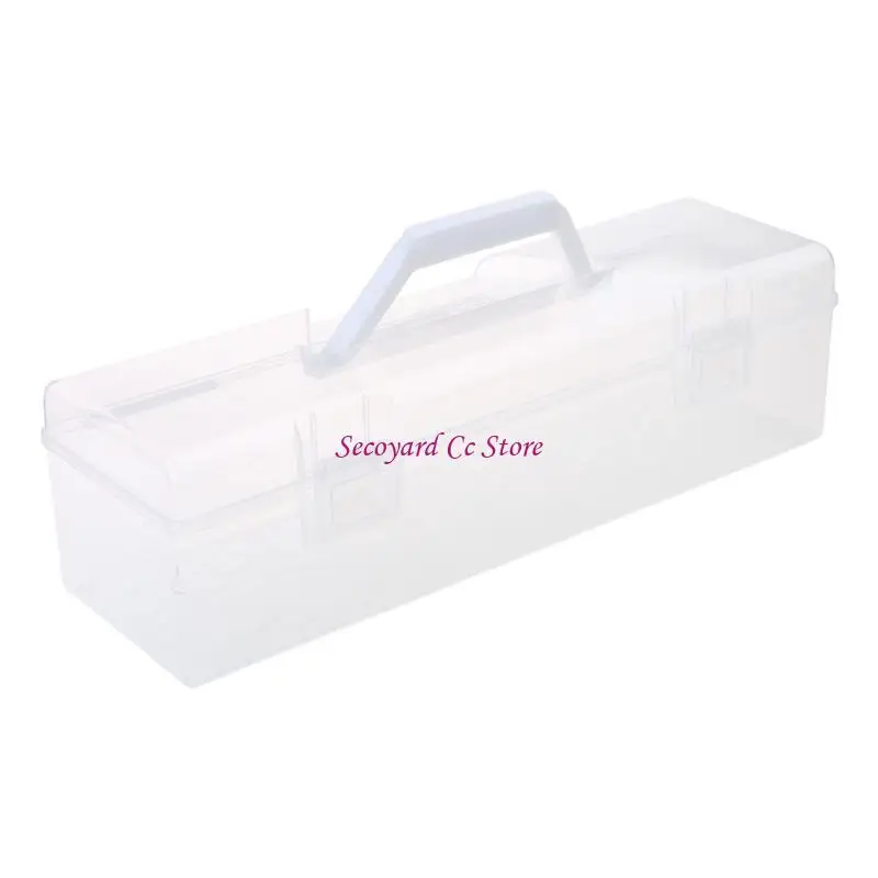 N3UC Portable Storage Bin for Tools and Crafts Storage Container Clear Storage Case