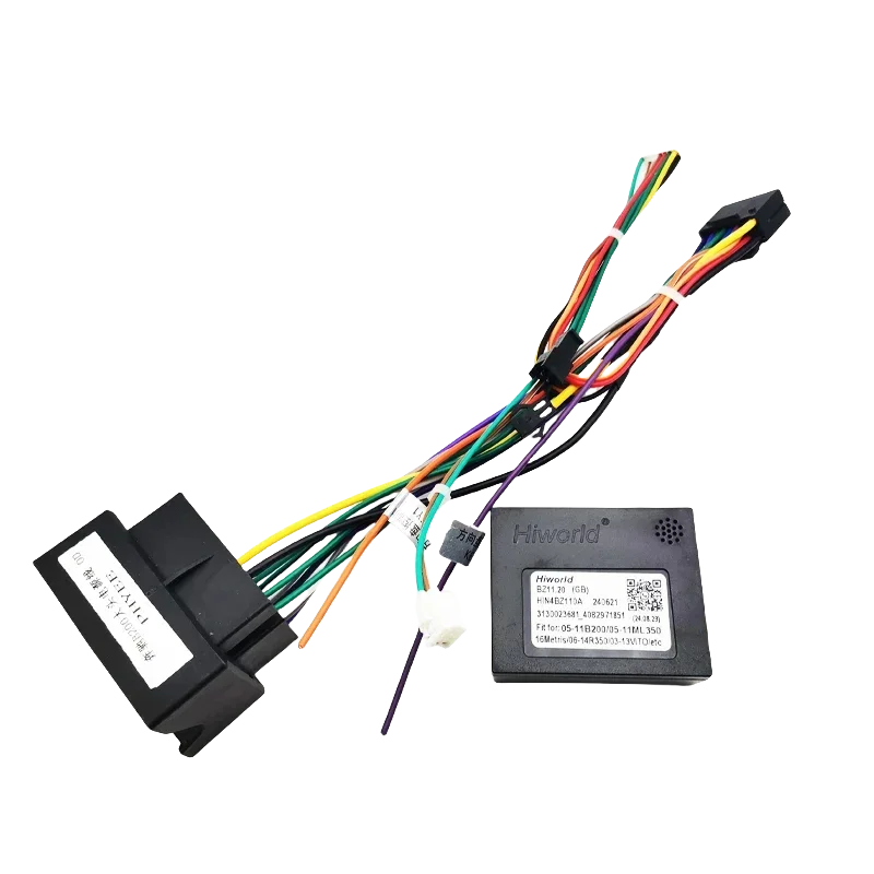 16 Pin to Quadlock Wiring Harness CAN Bus Decoder Car Android Head Unit Cable Adapter for Mercedes Benz B Class W245 W246
