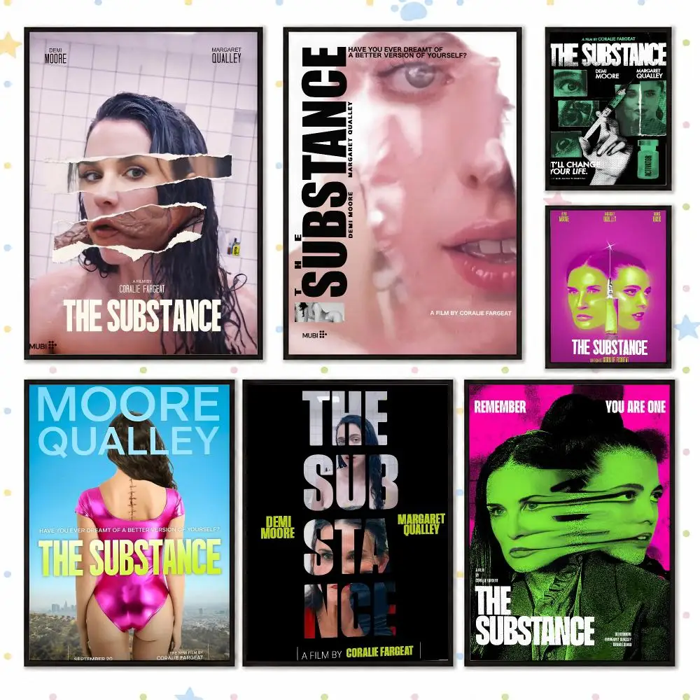 Movie The Substance Poster HD Printed, Self-Adhesive, No Residue on Removal, Dorm & Bedroom Decor，gift