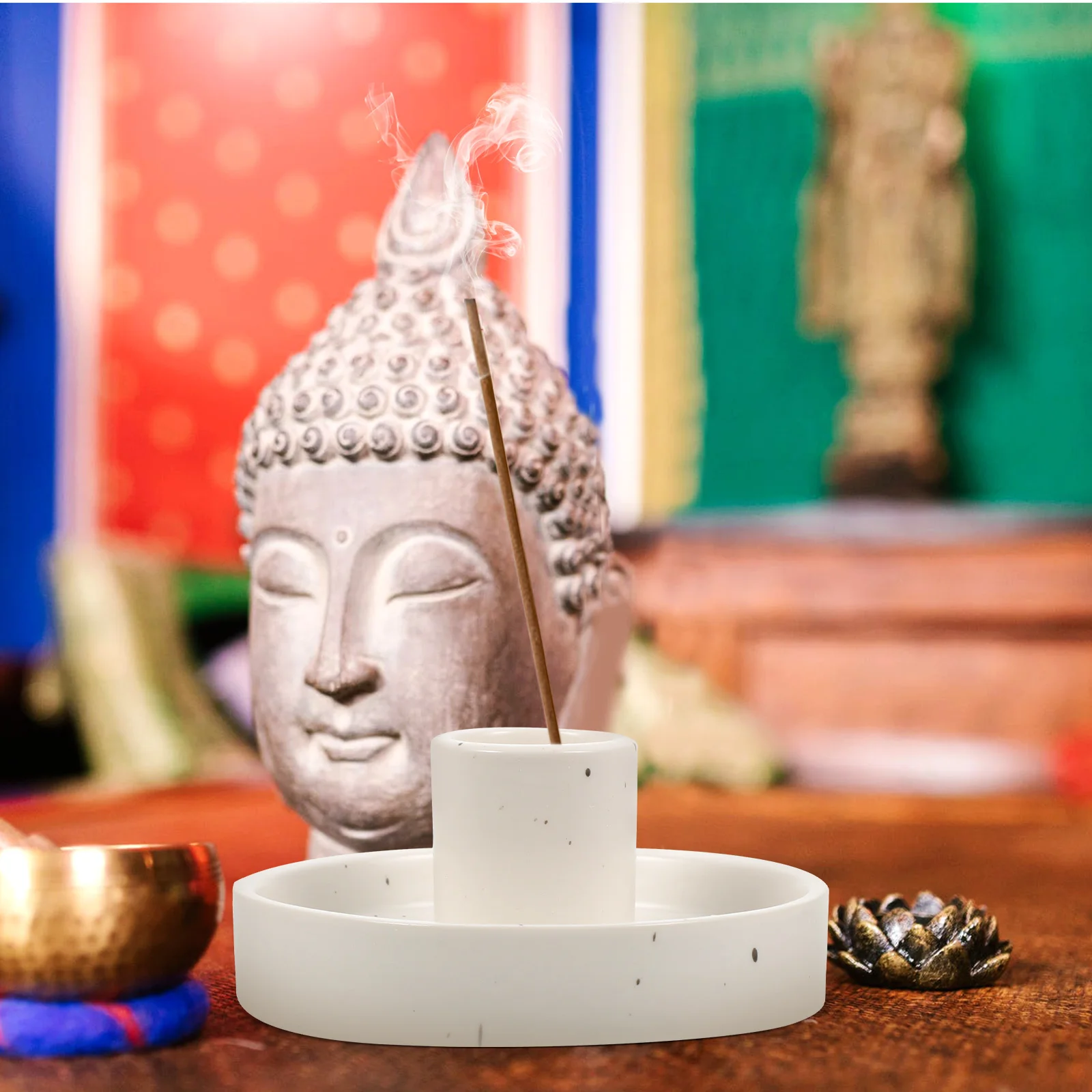 

Wood Incense Stick Holder Ceramic Burner Flat Bottom Stable Desktop Decoration Modern Holder Aromatherapy Table