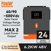 PowMr EU Stocks Hybrid Solar Inverter MPPT 4.2kw 6.2KW On Off Grid 24V 48V 120A Grid Tie Inverter 230V \\\\\\Max Pv Power 650