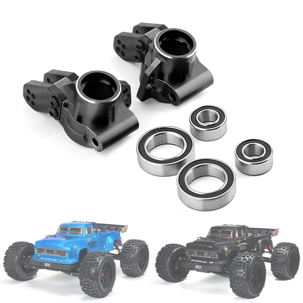 Moyeu arrière en métal Electrolux, fusée de direction pour 1/8 Arrma KRABOUOutcast BLX 6S V5 RC, pièces de mise à niveau de voiture, accessoires noirs