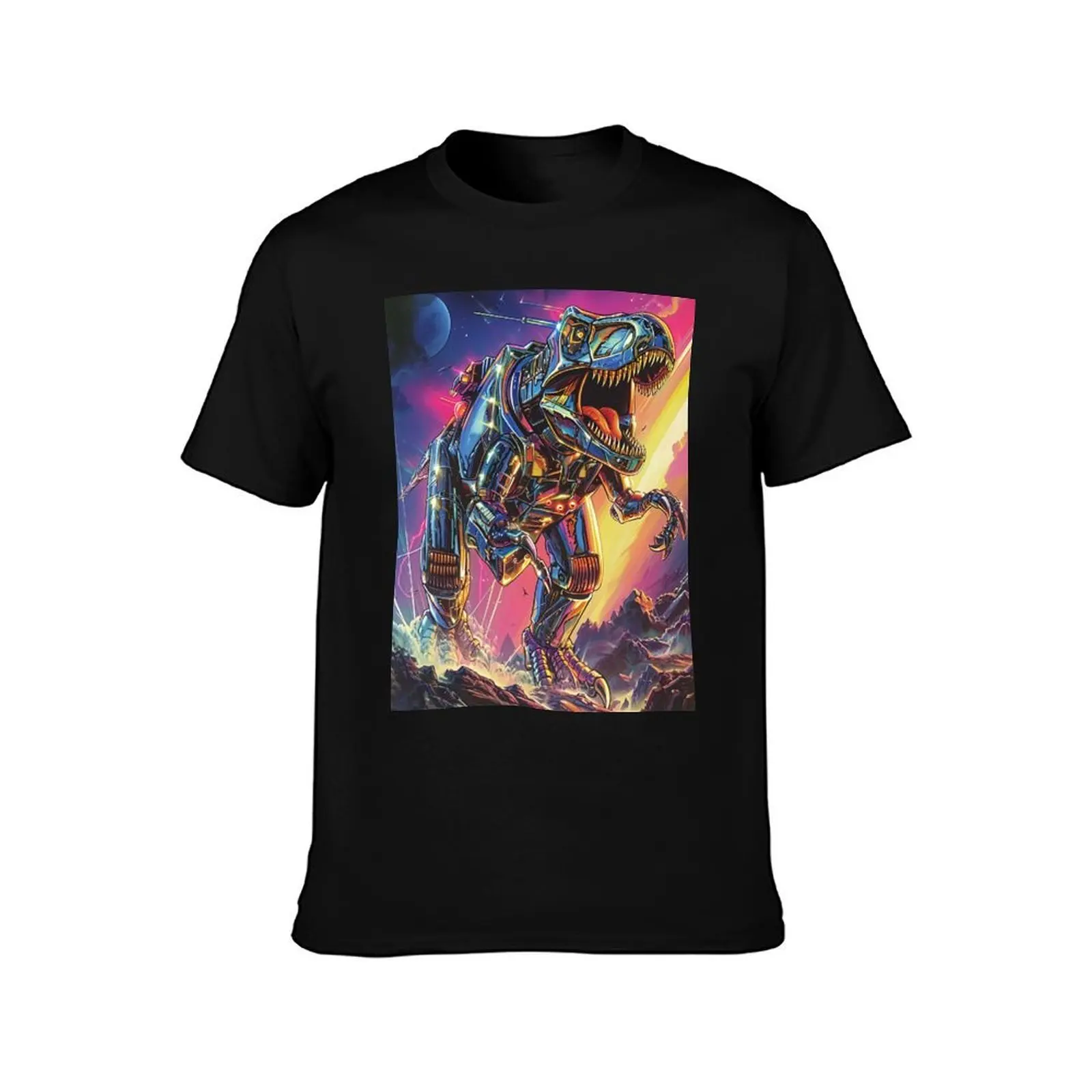 Mecha T-Wrecks T-Shirt Retro Graphic Print T-Shirt