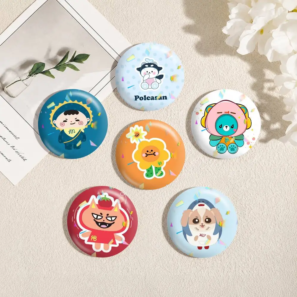 M-Mascot GMMTV 25mm 32mm 44mm 58mm 75mm Brooches Badges Pins for Accessories Gift