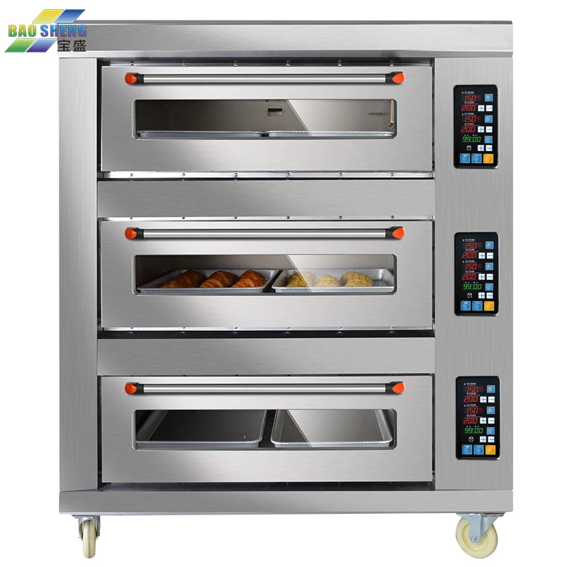 China Bread Cake Pizza Industrial Oven for Bakery Machine Electric Price of Commercial Oven for Bakery Shop Equipment