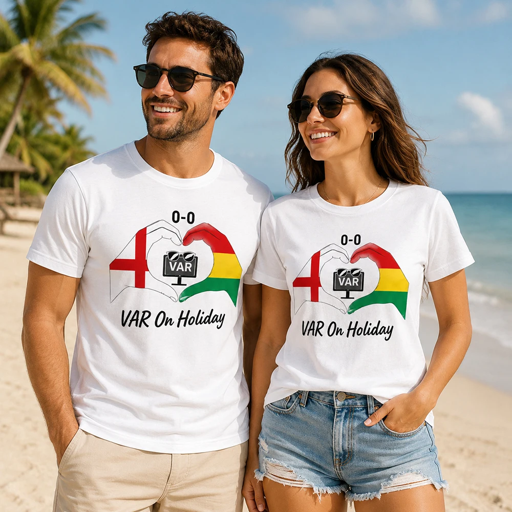 Dual Flag Love Heart T Shirt Personalized Couple Matching Stylish Tee Gift For Soccer Match Day Travel Short Sleeve Breathable