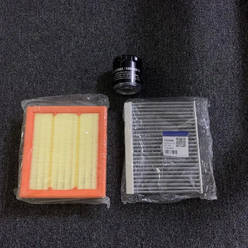 Car Engine Air Filter Cabin Filter Oil Filter For Jeep Compass 2.0L 2.4L 2017- Jeep Renegade 2.0L 2.4L 2016- 51977574 77367847