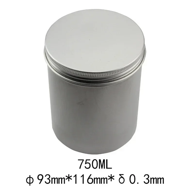 3 Stück 750ml Aluminium-Makeup-Aufbewahrungsbehälter, silberne Metalldose für Balsam, Handcreme, Wachs und Ähnliches
