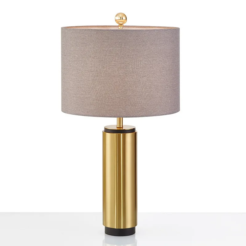 Postmodern simple gold cylindrical wrought iron industrial wind study model room designer bedroom metal