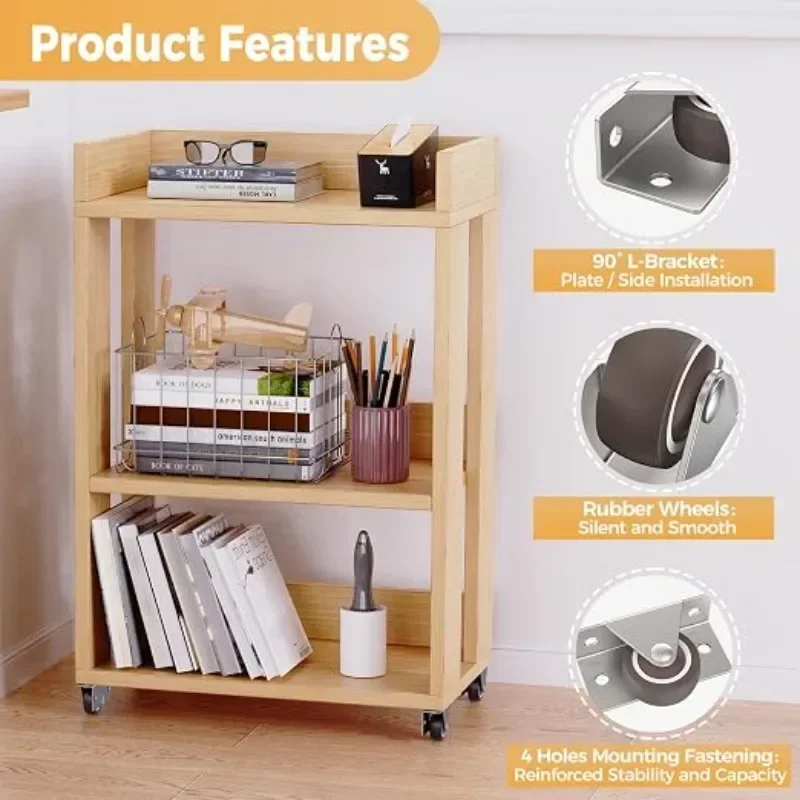 2/4/8PCS Sidemount Casters Mini Low-Profile Casters for Wooden Furniture Under Bed Drawers DIY Fixed Rubber Rollerswheels 1 Inch