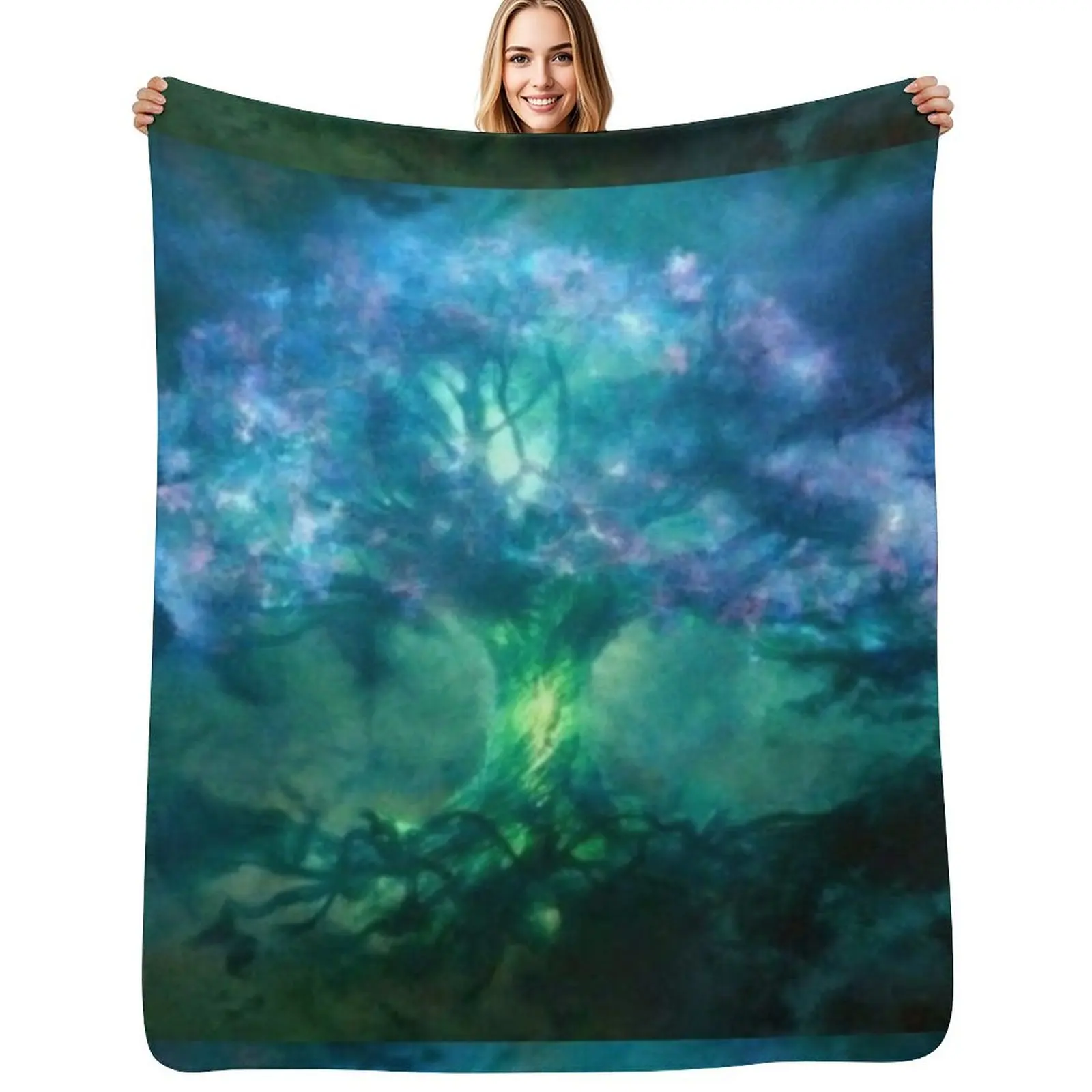 Tom Hiddleston Yggdrasil tree Throw Blanket Anti Shedding Soft Fuzzy Blanket for Home