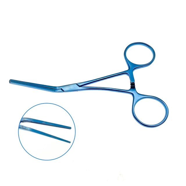 Tytanowy zacisk atrawmatyczny Kleszcze do zaciskania naczyniowego z nacięciami Neurochirurgiczny instrument chirurgiczny