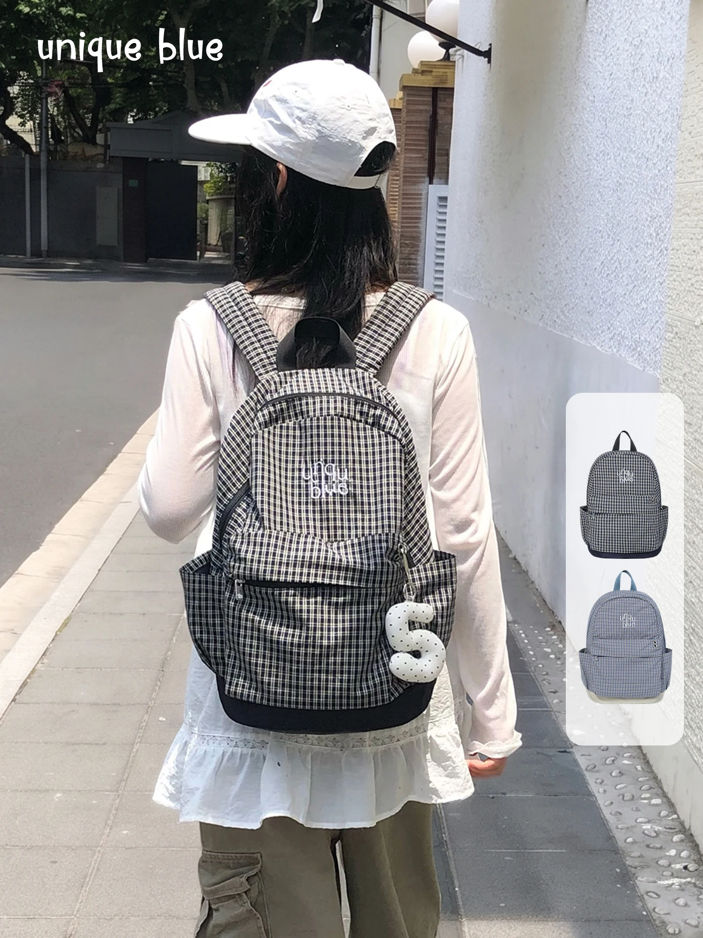 unique-blue-korean-style-large-capacity-embroidered-backpack-for-students-commuting-travel-lightweight-women's-backpack
