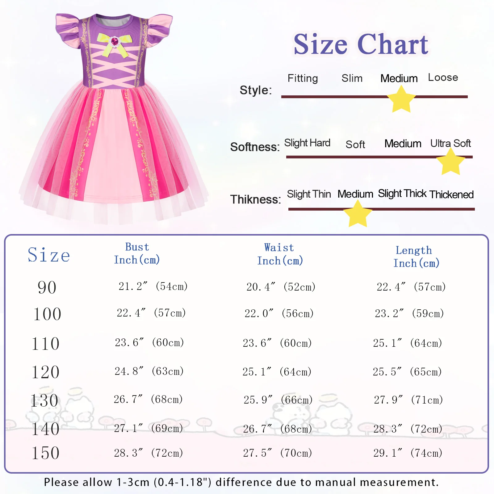 Girls Moana Princess Costume Frozen Dress Toddler Kids Short Flutter Sleeve Tulle Dress up Halloween Cosplay Theme Party Outfit