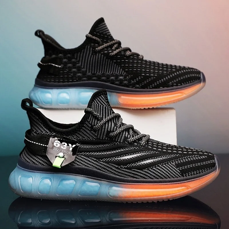 Men Casual Shoes 2023 Summer New Breathable Versatile Lightweight Running Shockproof Men Sports Shoes Thick Sole Walking Gym
