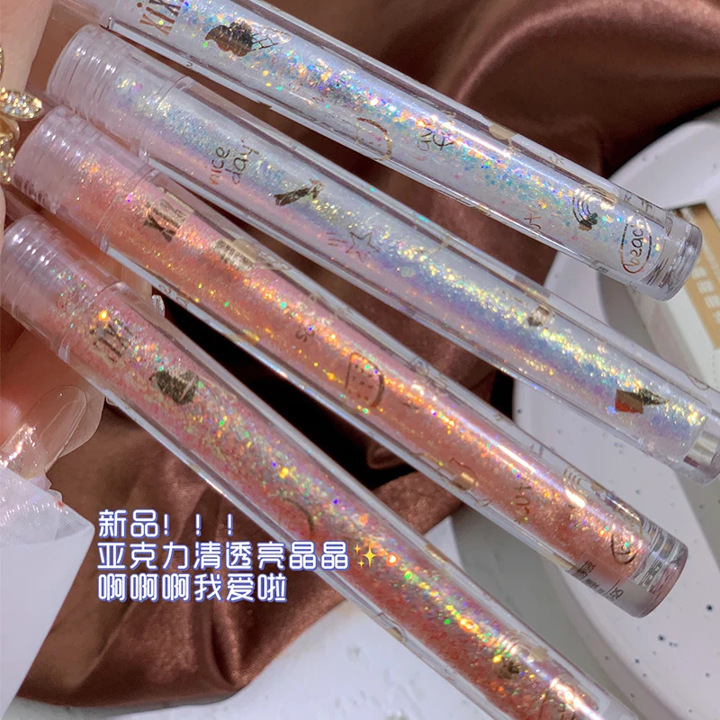 Sparkling Diamond Drill Liquid Eyeshadow Shimmer Shiny Eye Shadow Pen Natural Soft Touch Highlights Long-Lasting Brighten Eyes