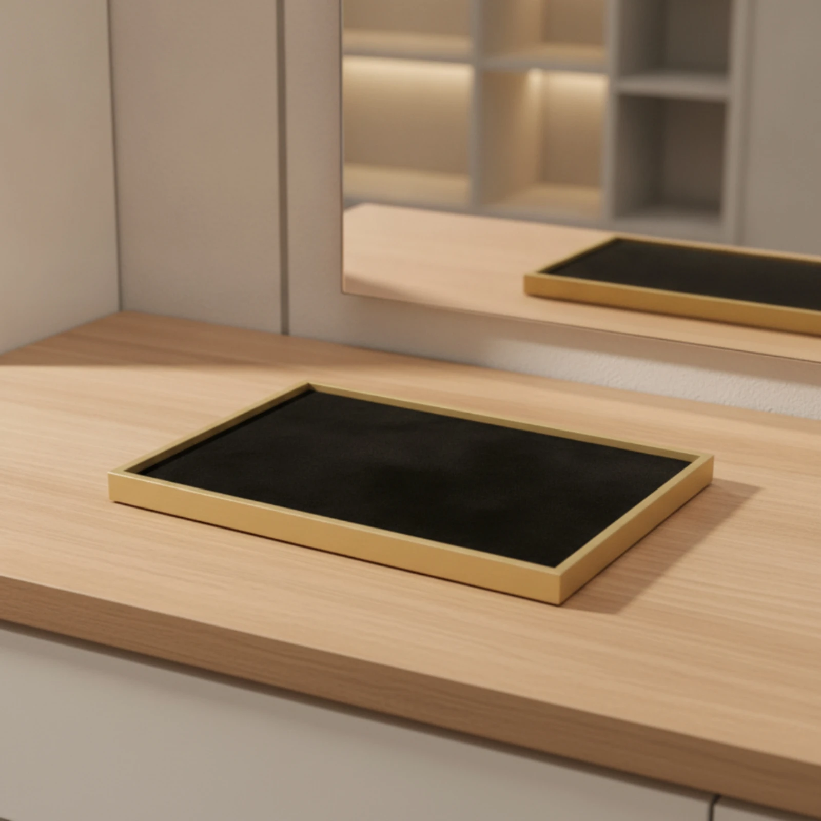 

Jewelry Display Tray Soft Jewelry Tray with Velvet Velvet-Lined Spacious Large Capacity for Collectors, Vanity, Dresser