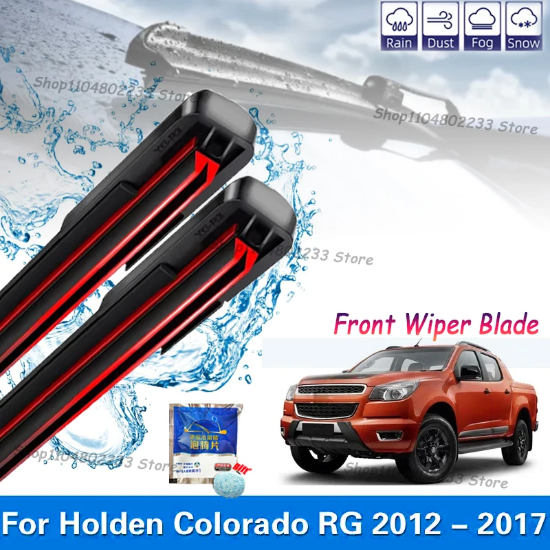 Car Wiper Front Wiper Blades 2pc For Holden Colorado RG MK2 S-10 2012 - 2017 Windshield Windscreen Window Rain Brushes 22''+18''