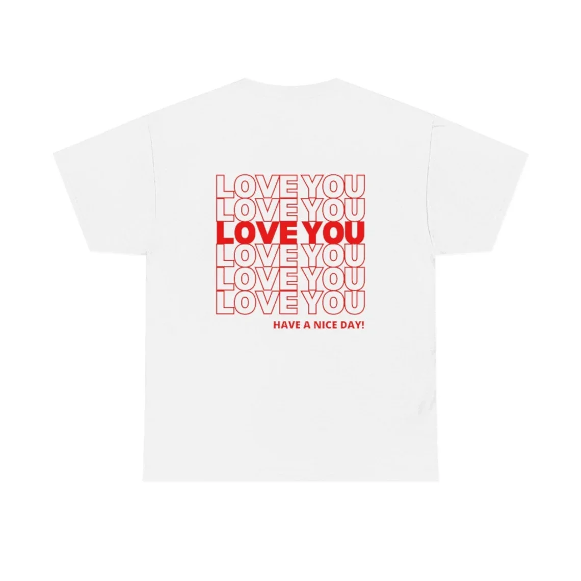 

Men's romantic Harajuku Love You printed pattern short-sleeved T-shirt, aesthetic clothing and fashionable top