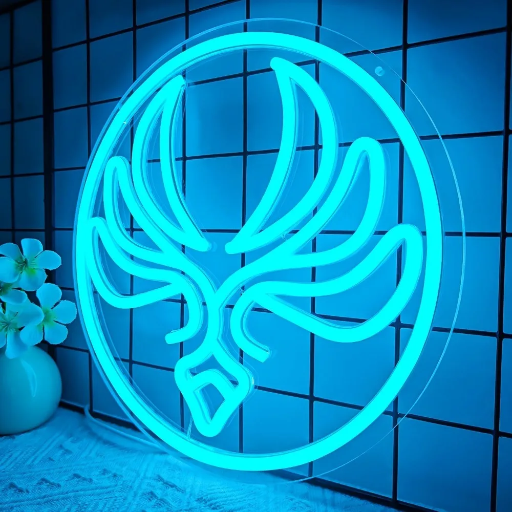 Game Neon Sign Dimmable Vision Neon Signs for Wall Decor Anemo Led Sign Anime Neon Lights for Game Room Man Cave Decoration