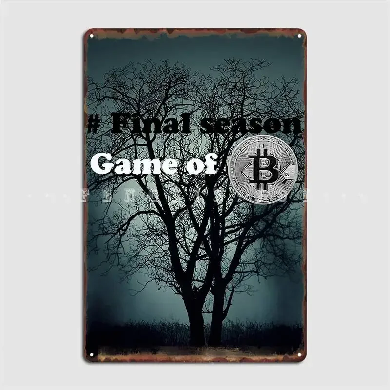 Ending Game Og Bitcoin Is Really Hard Metal Sign Wall Cave Living Room Painting Décor Decoration Tin Sign Poster
