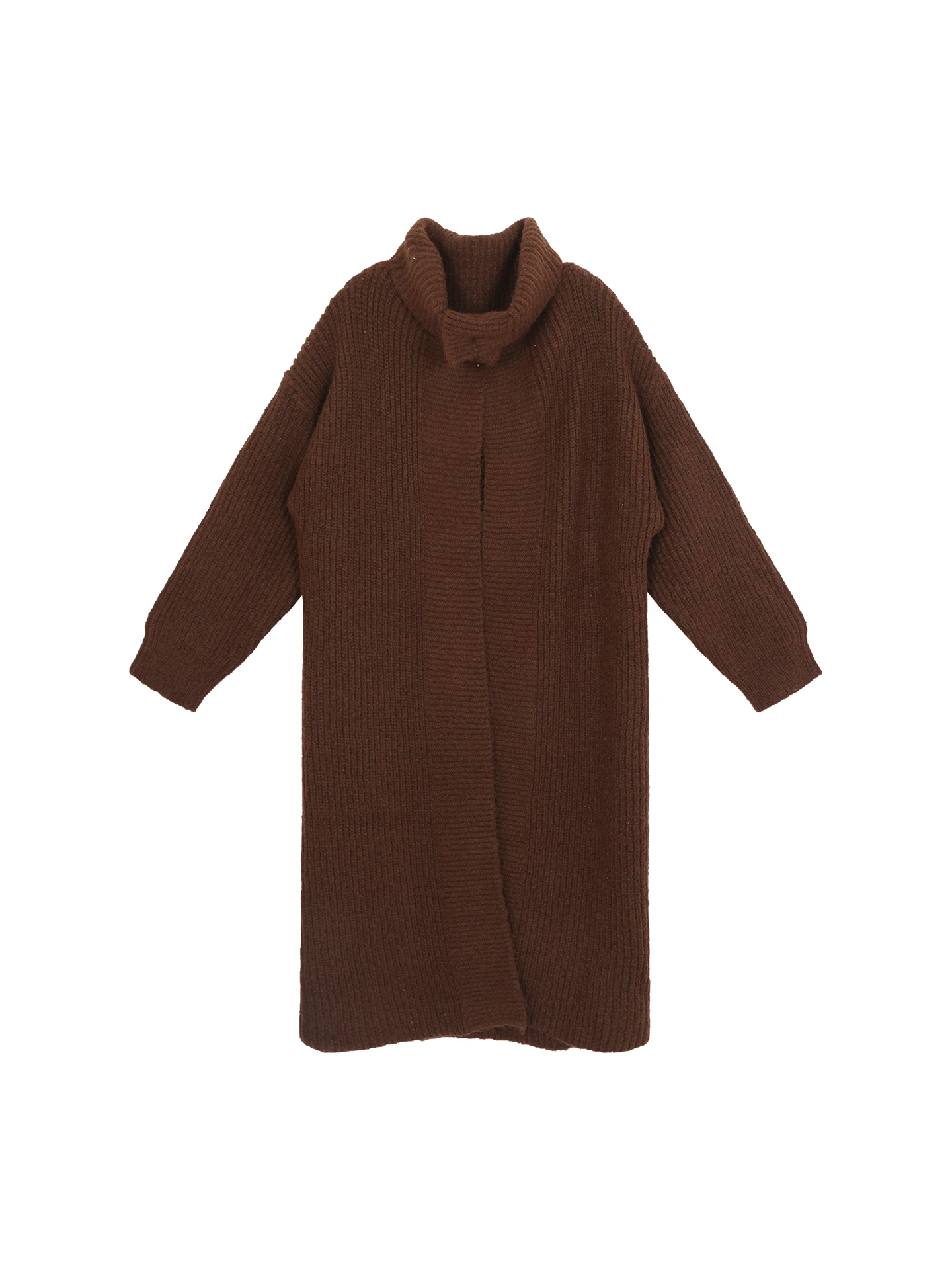 

Красный вязаный открытый кардиган знаменитостей, женский корейский костюм ранней осени, одежда кофейного цвета, ленивый длинный свитер Jaet