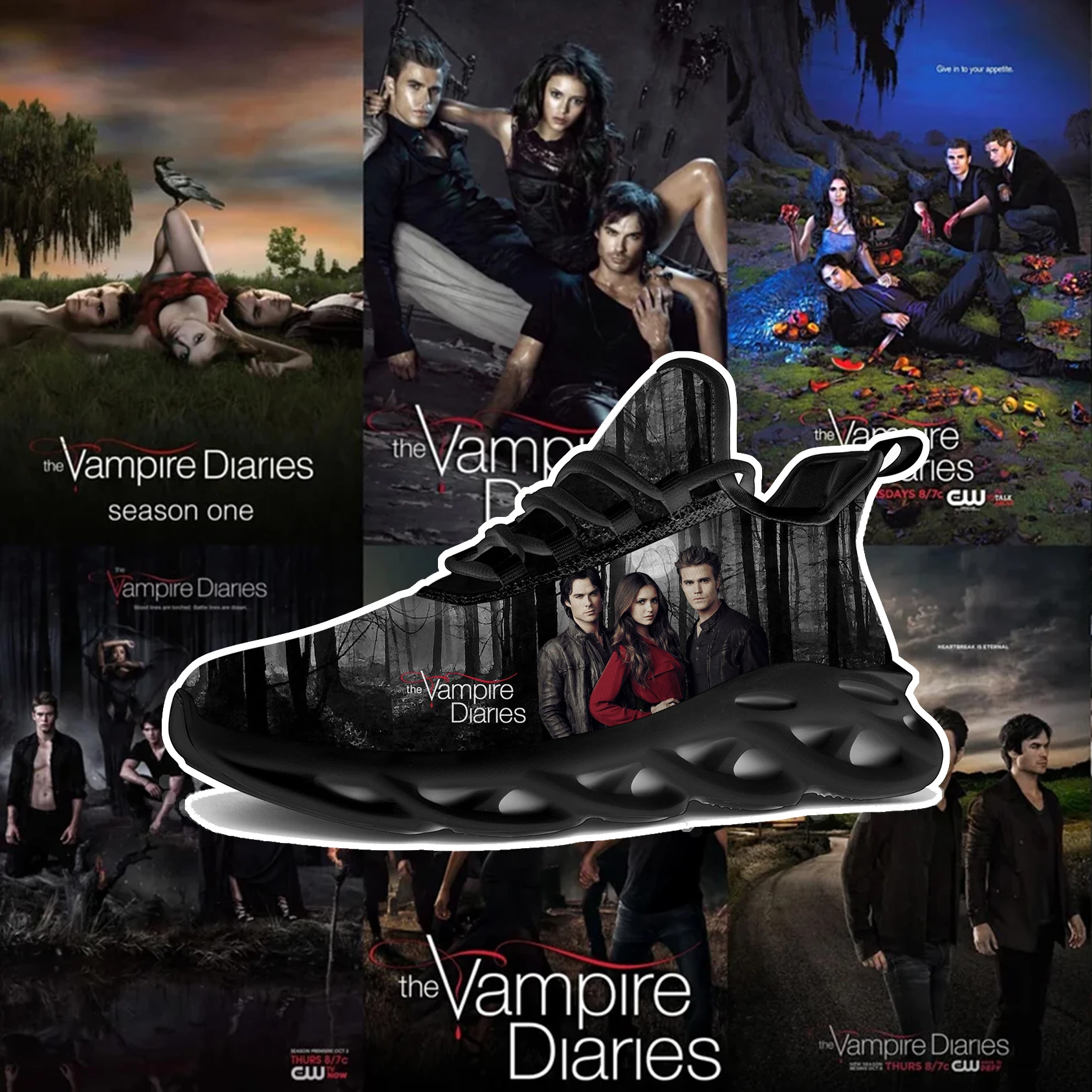

The Vampire Diaries Sneakers Mens Womens Teen Sports Running Shoes High Quality Walking Damon Salvatore Shoe Unixex