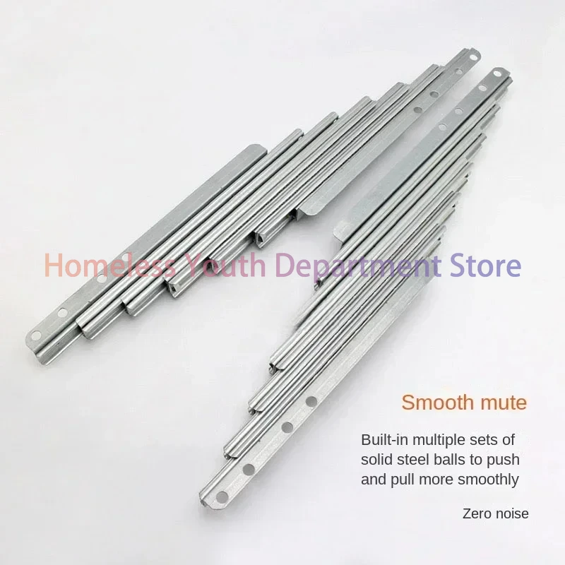 1.8/2.5M Invisible Dining Table Telescopic Guide Rail Aluminum Alloy Multi-Function Folding Extended Push-Pull Rail