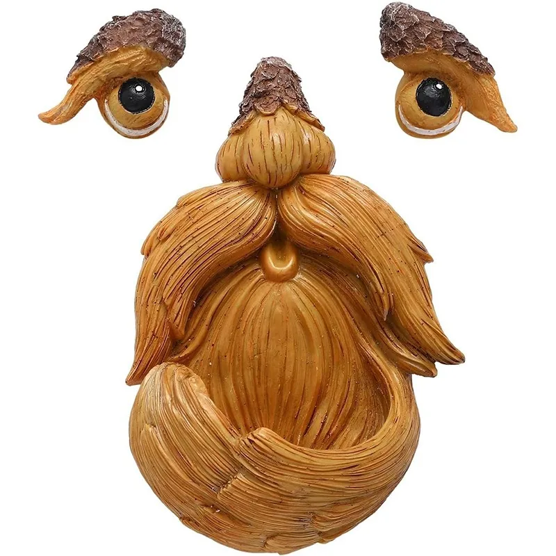 ツリーモンスターバードフィーダー屋外ガーデン樹脂バードフィーダーツリーフェイス中庭アート装飾イースター屋外ツリー彫刻