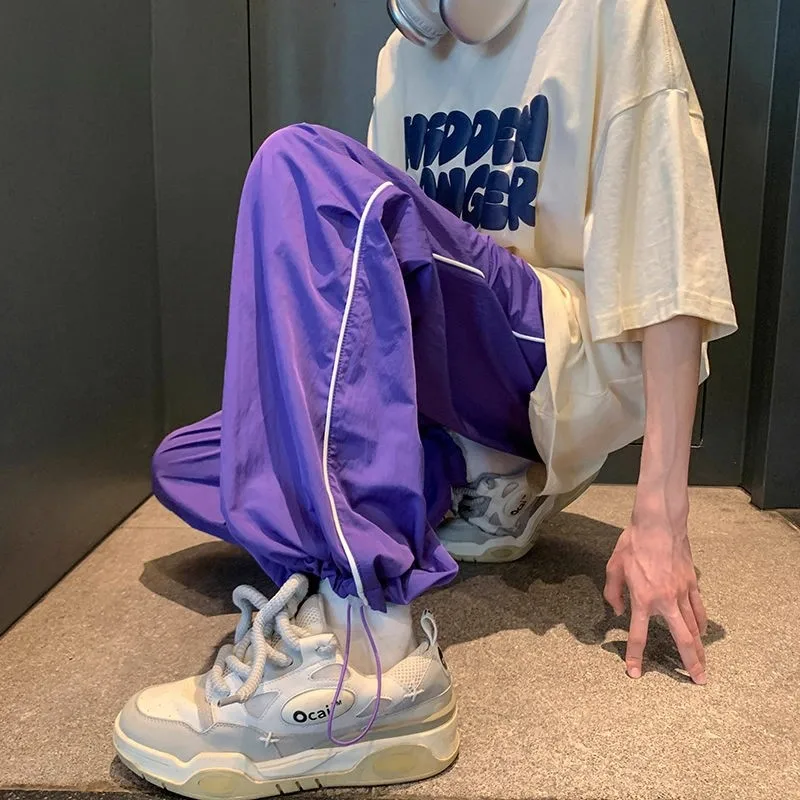 

Men's Autumn Winter Large Size 300 Pou American High Street Dopne Sports Pants Loose Fit Qui Dry Paratrooper Pants