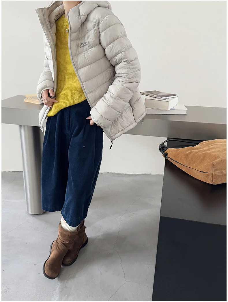 Solid Lightweight Hooded Padded Jacket Women Autumn Winter Casual Outdoor Soft Puffer Jacket Woman All Match Korean Warm Parkas