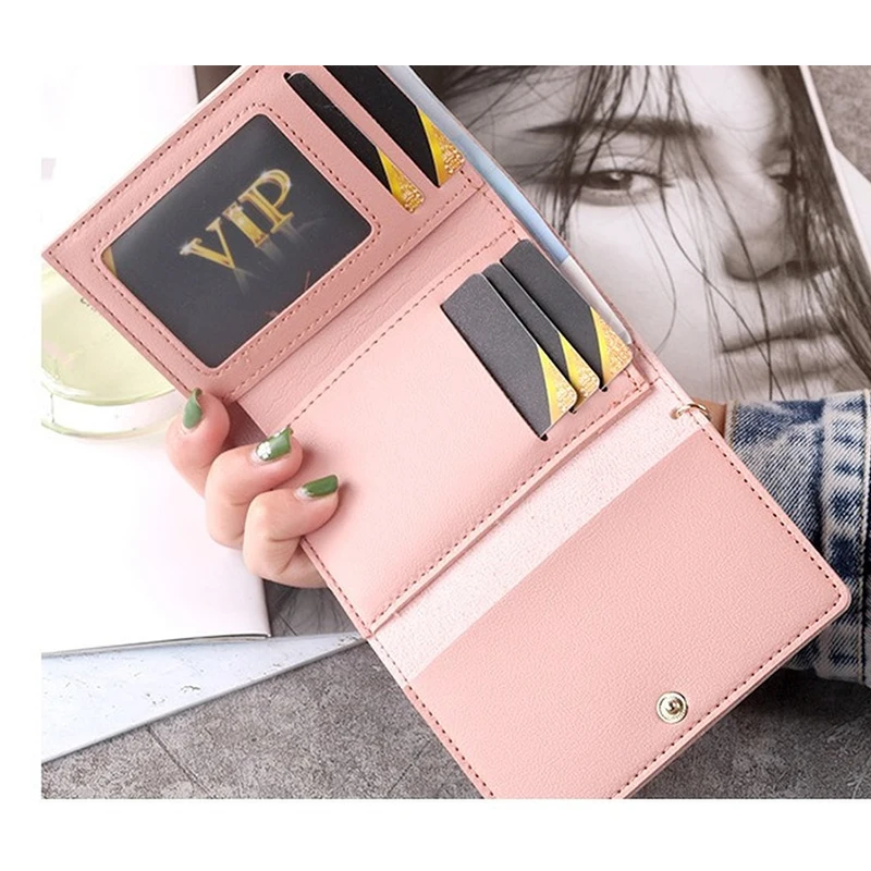 Fashion Women Cute Cartoon Wallet Small Hasp Girl Brand Designed Wallets Pu Leather Short Coin Purse Female Card Holder