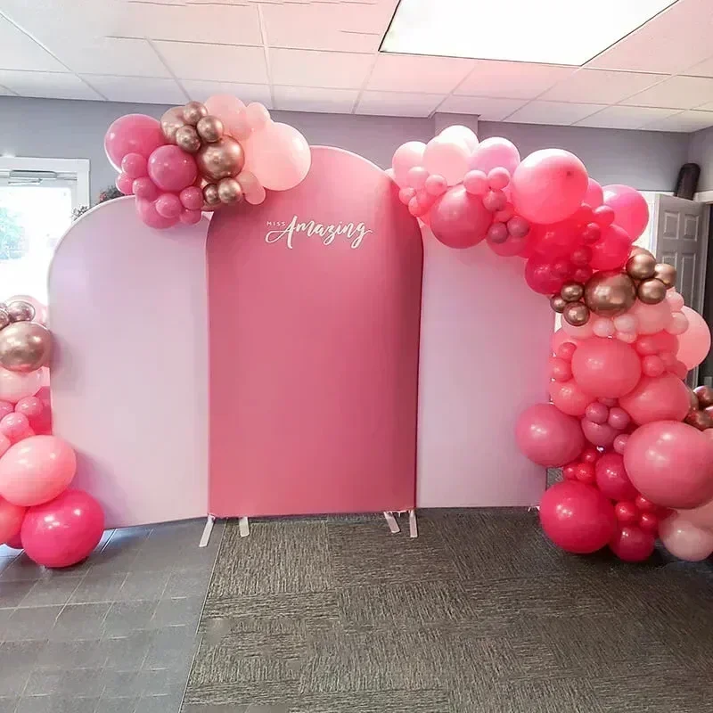 Arco de balão de alumínio removível portátil pano de fundo suporte personalizado tecido fotografia fundo fontes de festa decoração de casamento