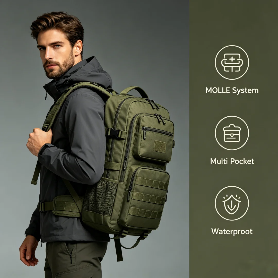 First Aid Kit MOLLE Tactical Medical Backpack Nylon Waterproof Detachable Emergency Survival Outdoor Hiking Trekking Gear