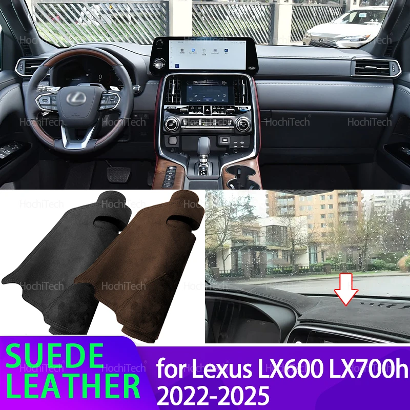 For Lexus LX600 LX700h J310 4Gen 2022-2025 Liner Anti-Slip Mat Anti-UV Suede Leather Dashboard Cover Pad Sunshade Dashmat