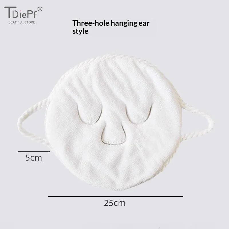 Ultra Gentle 1 hole/3holes Reusable Hot And Cold Compress Face Masks Towel Moisturizing Facial Steamer Soft Gentle For Skin Care