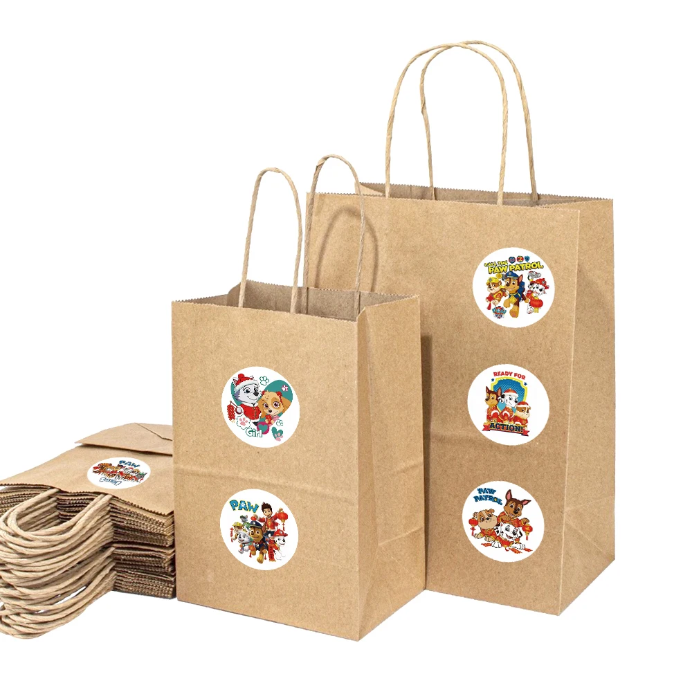 500 stks/rol Gelukkig Nieuwjaar PAW Patrol Cartoon Afdichting Sticker DIY PVC Laptop Decals Decoratie Stiker Beloning Gift Speelgoed
