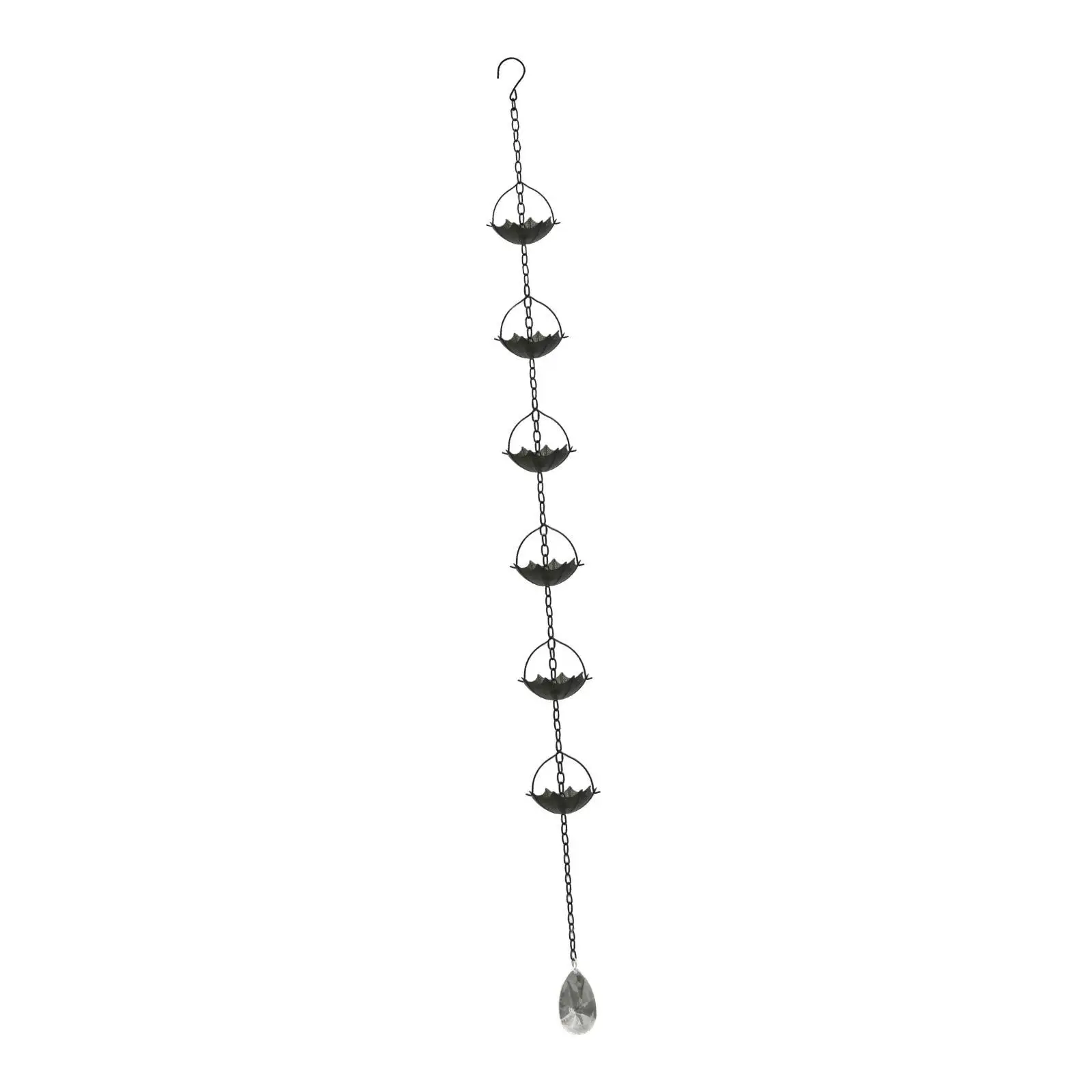 Rainwater Catcher Chain Iron Pouring Cups Bird Bath Replacement Downspout for Eaves Patios Sheds