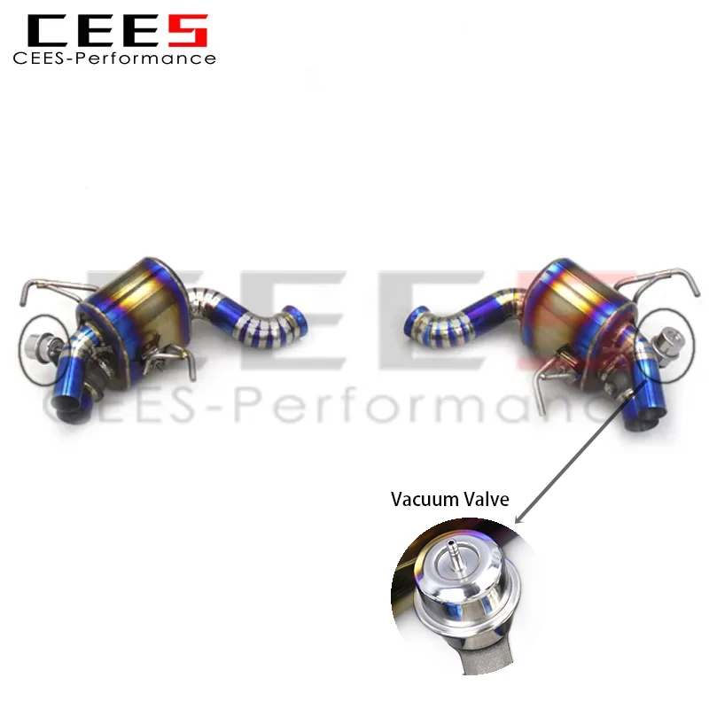 

cees for Ferrari California 4.3L 2009-2014 Axle Exhaust X Pipe with SS304 Downpipe Racing Valve Exhaust Pipe Muffler System