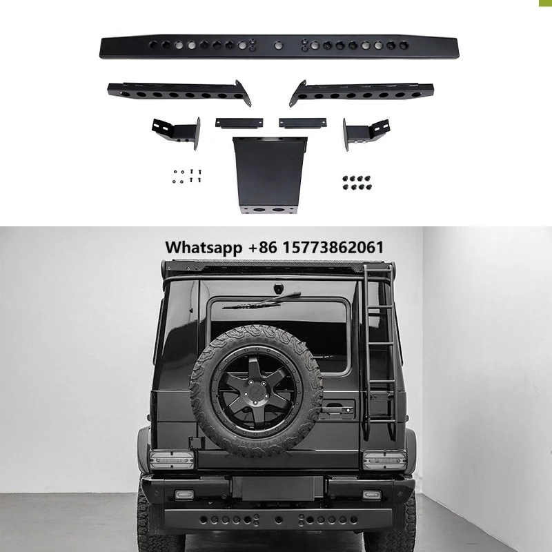 For  Class W463 4x4 Style Rear Guard Rear Bumper Protect Rear Bull Bar 4x4 Black Exterior Parts G500 G63 4 by 4