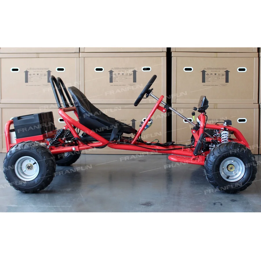 Amusement Park Kart Rental 60V2000W Axis Transmission Electric Go-kart 4 Wheeler Buggy with LED Headlight Taillight